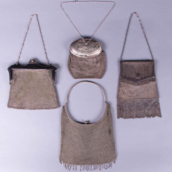 FOUR MESH BAGS, GERMANY & AMERICA, 1900-1920 (1 of 8)