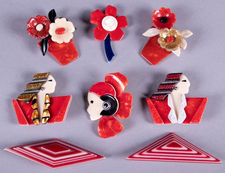 SEVEN LEA STEIN BROOCHES, PARIS (1 of 10)