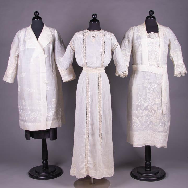 TWO TEA DRESS & ONE SUMMER COAT, 1908-1925 (1 of 10)