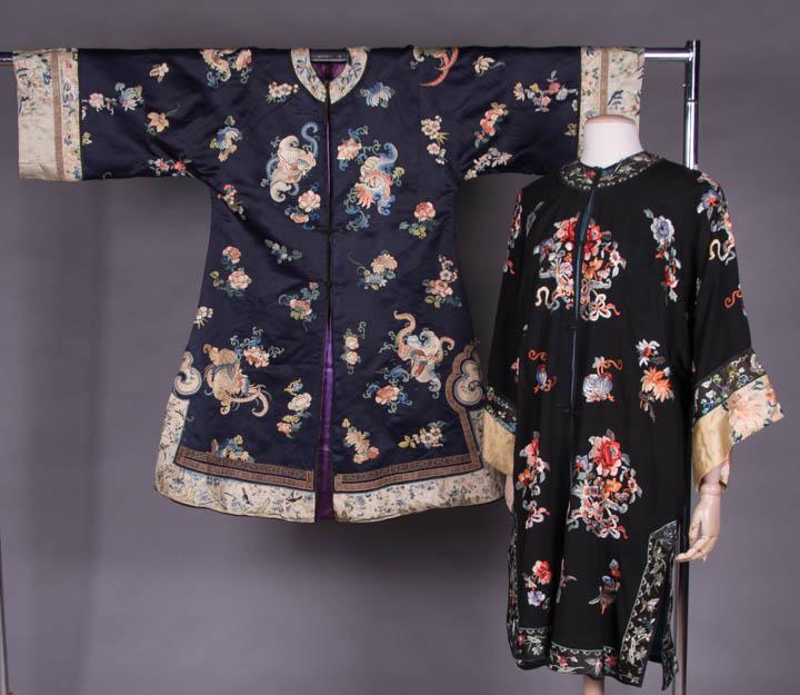 TWO EMBROIDERED LADIES ROBES, CHINA, EARLY 20TH C (1 of 10)