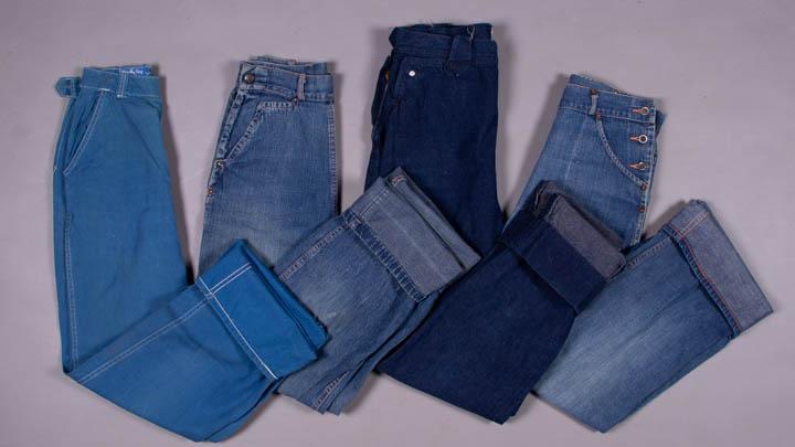 FOUR PAIR SLACKS & BLUE JEANS, AMERICA, 1950s (1 of 10)