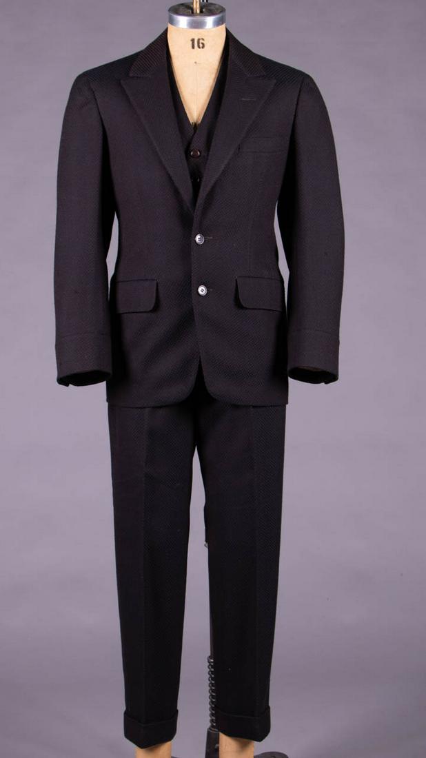 MANS THREE PIECE WOOL & SILK SUIT, NEW YORK CITY, 1930 (1 of 11)