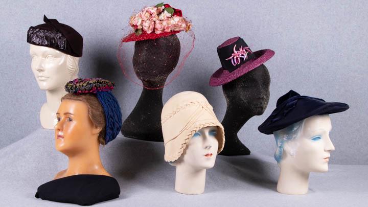 SIX ASSORTED DESIGNER HATS, AMERICA, 1920-1940s (1 of 12)