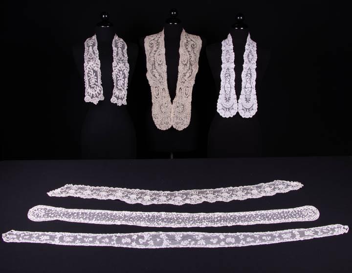 SIX LACE LAPPETS, 1870-1900 (1 of 10)