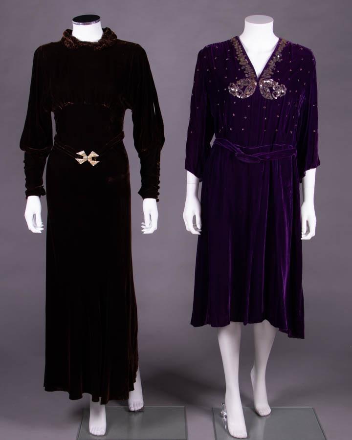 TWO VELVET DRESSES, NEW YORK, 1930s (1 of 10)