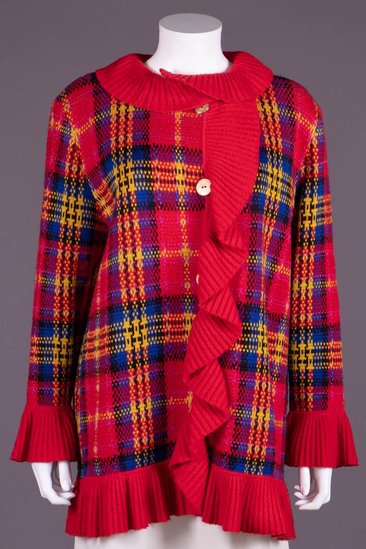 GIVENCHY PLAID SWEATER JACKET, PARIS, 1980s (1 of 10)