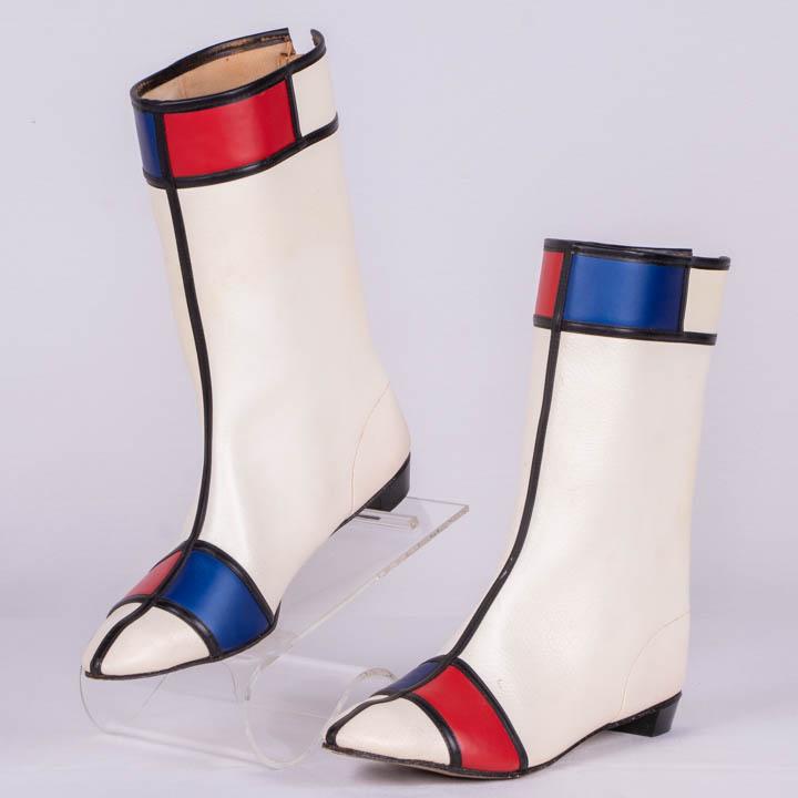 MOD MONDRIAN GO-GO BOOTS, c. 1966 (1 of 5)