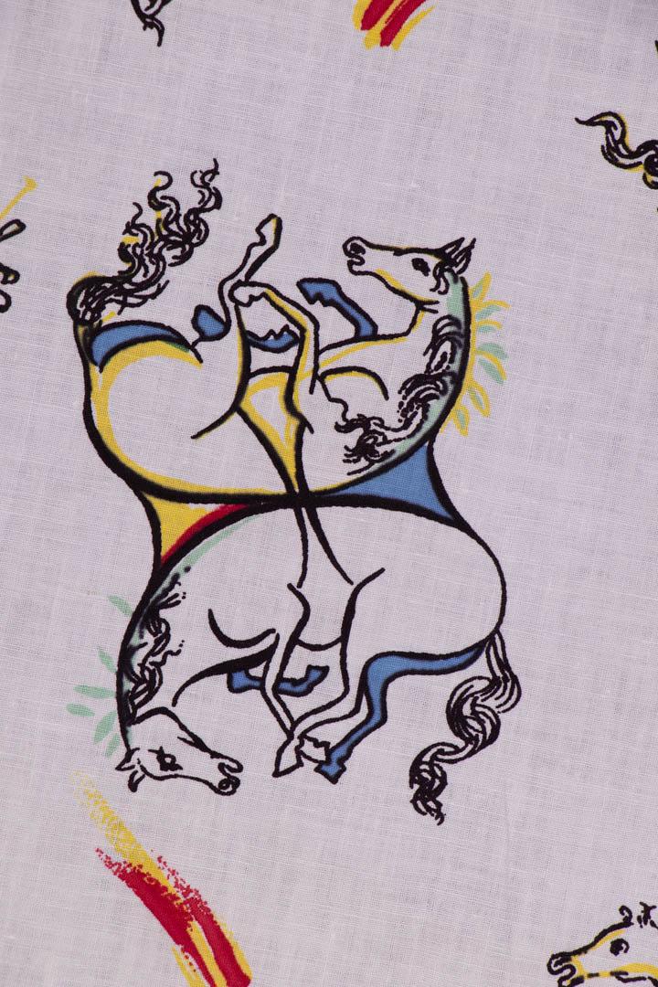 SALVADOR DALI SCREEN PRINTED TEXTILE, AMERICA, 1956 (1 of 6)