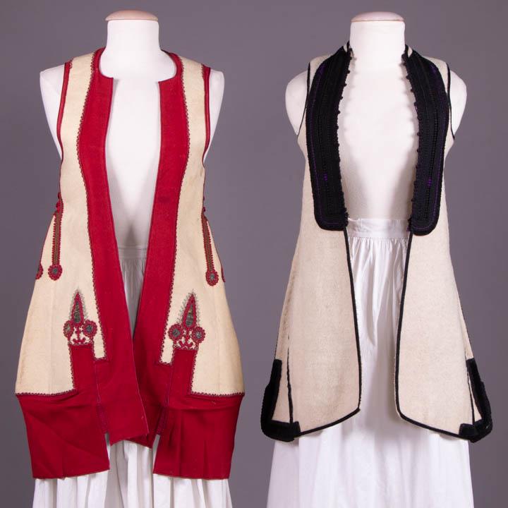 2 REGIONAL EMBROIDERED WOOL VESTS, GREECE, 19TH-20TH C (1 of 10)