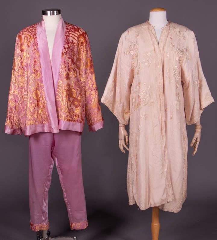 LOUNGING SET & KIMONO STYLE ROBE, 1920-1930s (1 of 10)