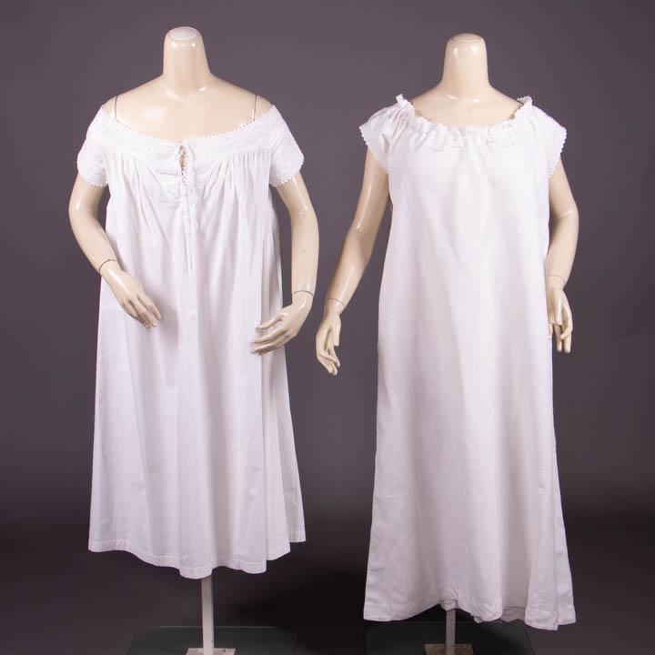 TWO COTTON EMBROIDERED CHEMISE, 1850-1860s (1 of 10)