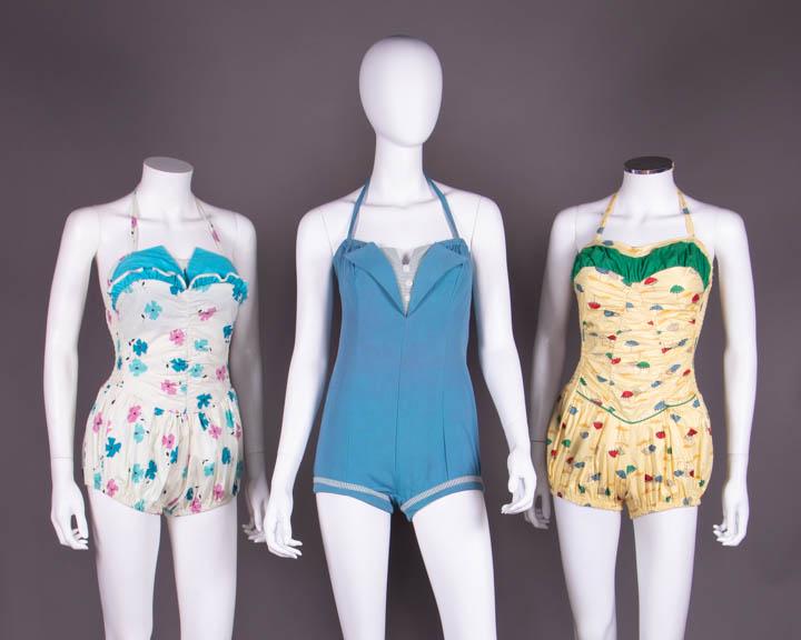 THREE DEADSTOCK BATHING SUITS, AMERICA, EARLY 1950s (1 of 11)