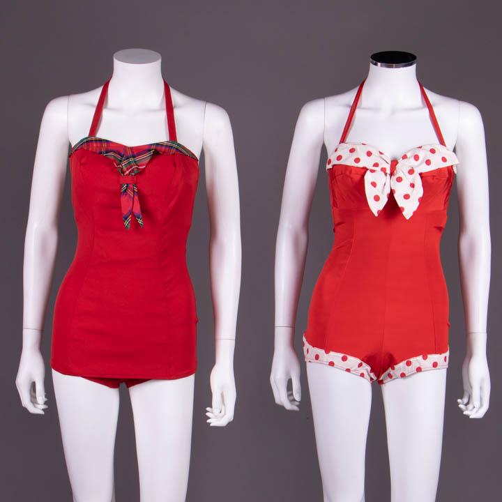 TWO DEADSTOCK BATHING SUITS, AMERICA, EARLY 1950s (1 of 11)