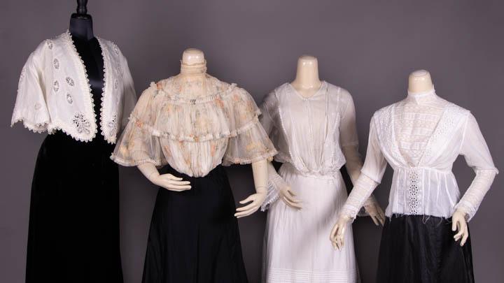 THREE BODICES & ONE BOLERO, 1900-1910 (1 of 10)