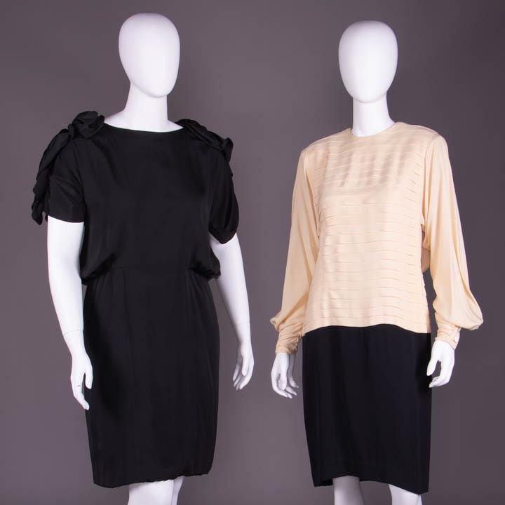 TWO GALANOS AFTERNOON DRESSES, AMERICA, 1980s (1 of 10)