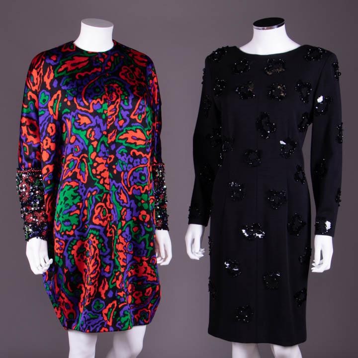 ONE GALANOS & ONE GIVENCHY COCKTAIL DRESSES, 1980s (1 of 10)
