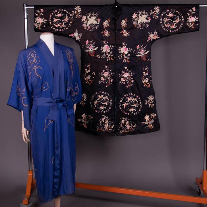 EMBROIDERED INFORMAL ROBE & KIMONO, CHINA & JAPAN (1 of 10)