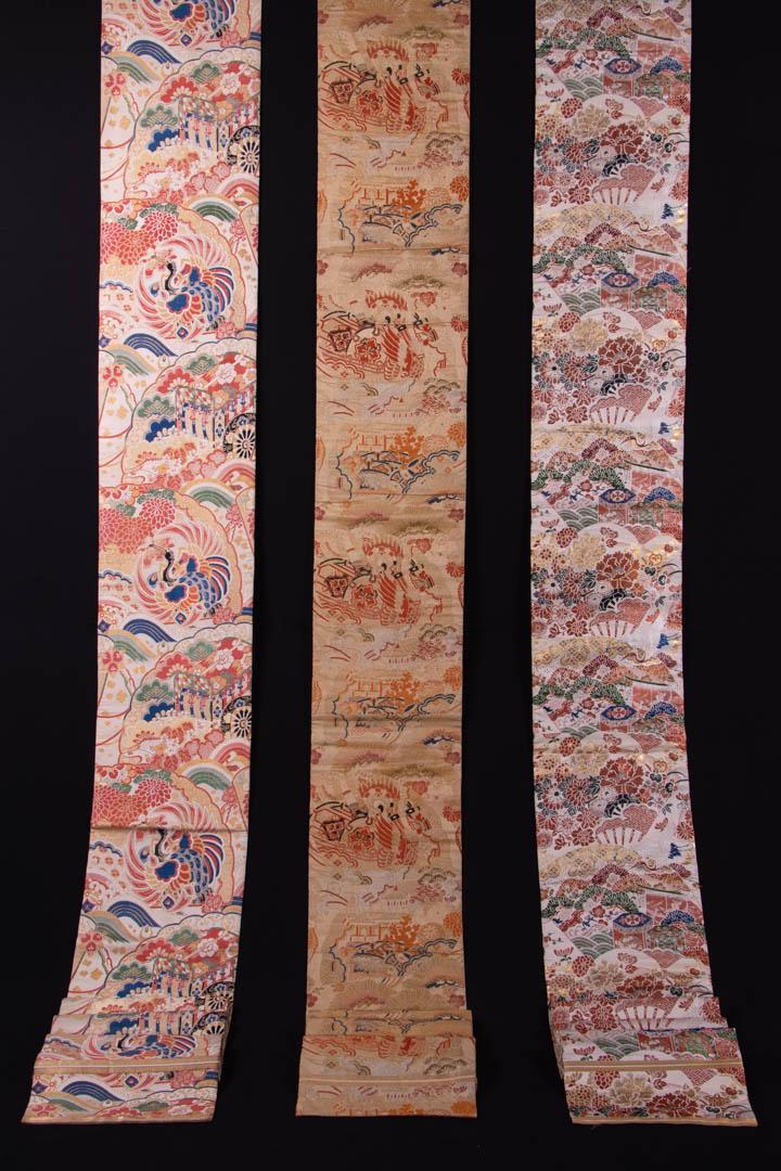 THREE BROCADED OBI, JAPAN, MID 20TH C (1 of 10)