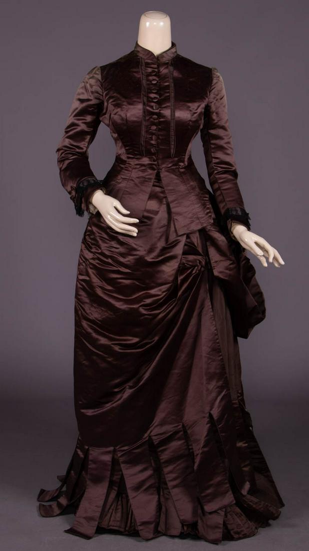 WORTH LABELED DAY DRESS, c. 1879 (1 of 9)