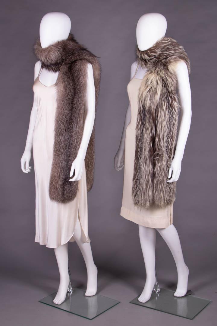 TWO FOX FUR STOLES, AMERICA, c. 1970 & 1985 (1 of 8)