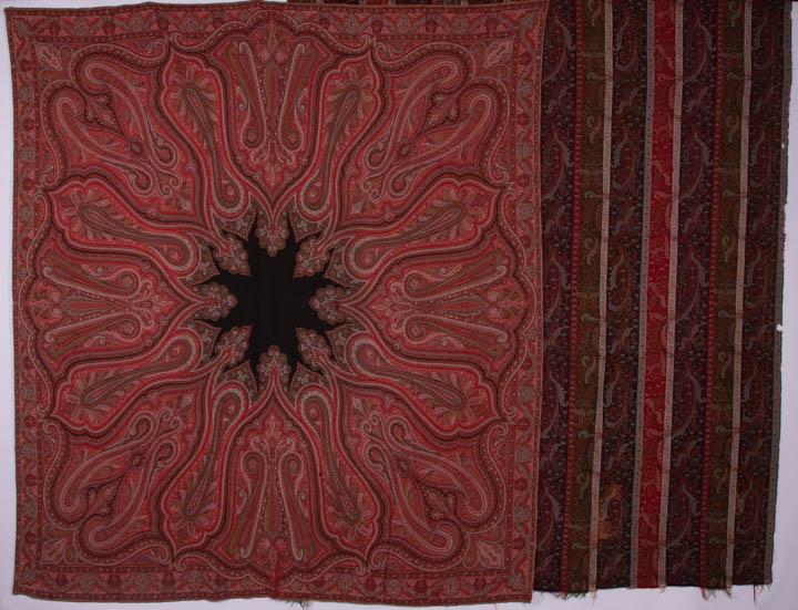TWO EUROPEAN PAISLEY SHAWLS, 1850-1860s (1 of 11)