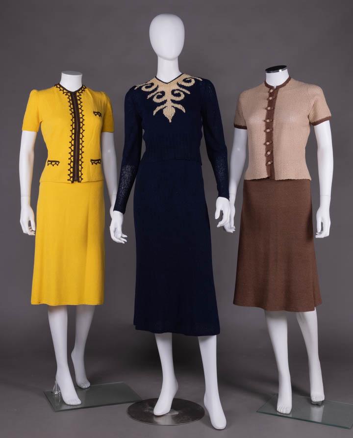 THREE KNIT & CROCHET ENSEMBLES, AMERICA, 1935-1938 (1 of 10)