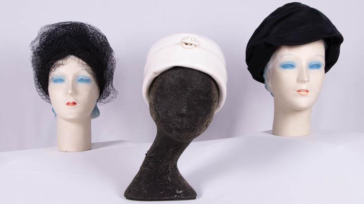 TWO BALMAIN & ONE COUTURE GIVENCHY LADIES HATS, 1960s (1 of 12)