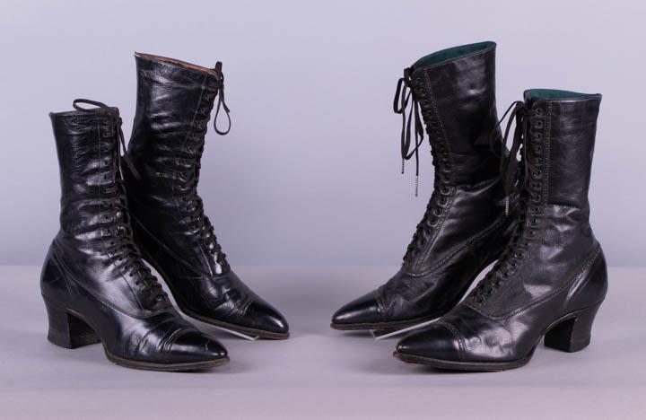 TWO PAIR LADIES BOOTS, AMERICA, 1910-1920 (1 of 10)