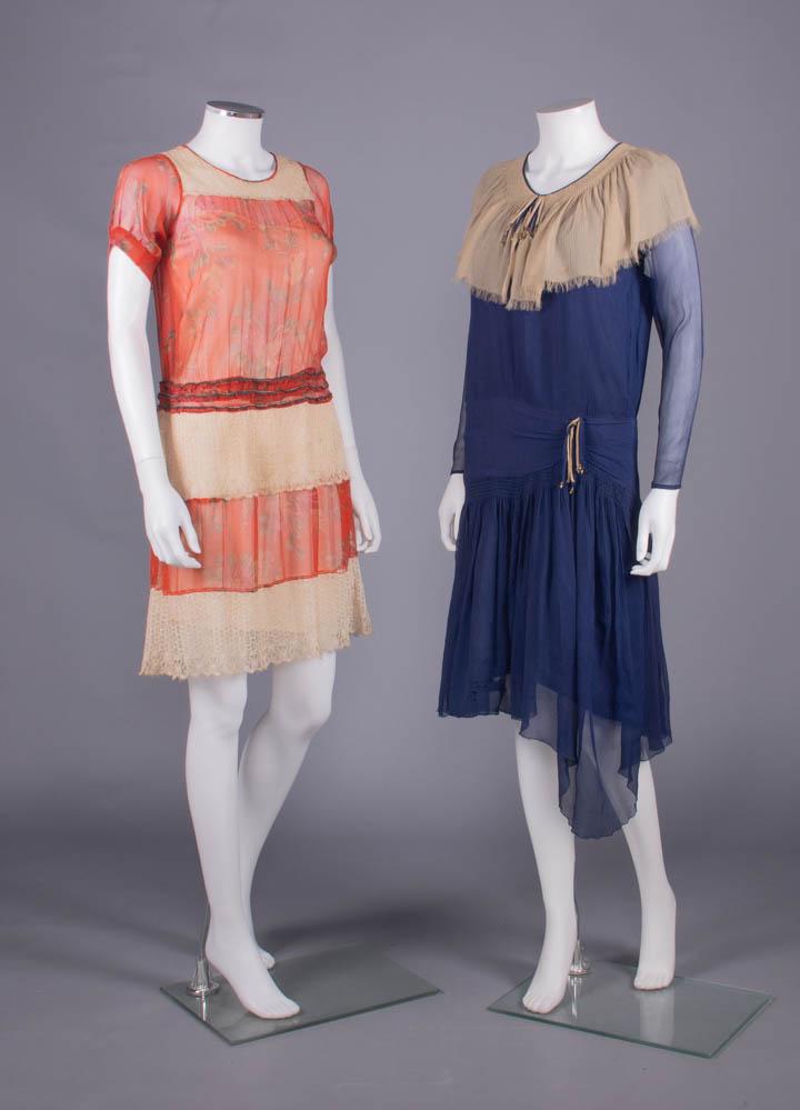 TWO CHIFFON DAY DRESSES, 1920s (1 of 10)