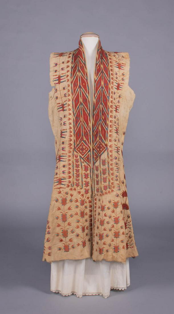 WOMENS EMBROIDERED CHYRPY, TURKMENISTAN, LATE 19TH C (1 of 10)