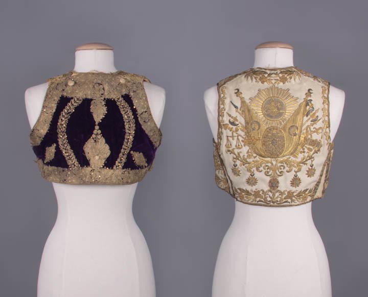 TWO METALLIC EMBROIDERED COURT VESTS, OTTOMAN EMPIRE, LATE 19TH C (1 of 11)
