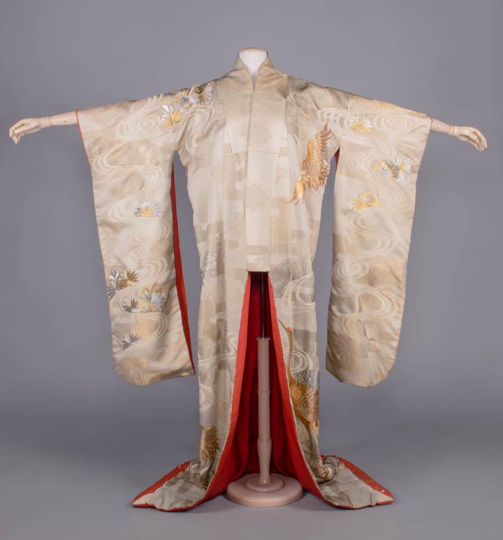 EMBROIDERED LAME WEDDING KIMONO, JAPAN, EARLY-MID 20TH C (1 of 10)