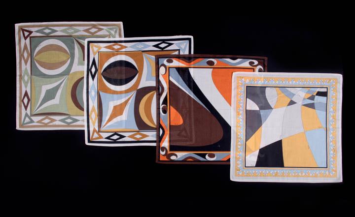 FOUR EMILIO PUCCI SCARVES, ITALY, LATE 20TH C (1 of 10)