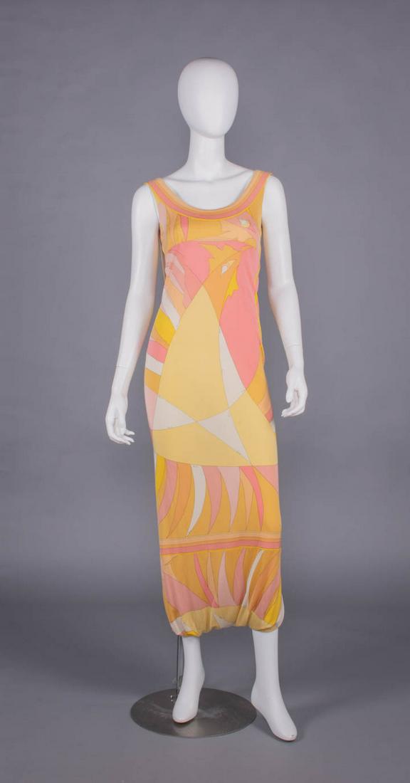 PUCCI SILK CLOQUE DRESS, ITALY, c. 1970 (1 of 11)