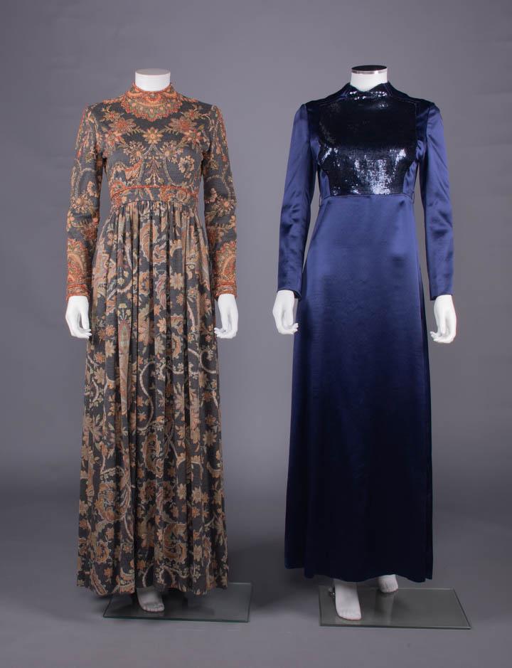 TWO DESIGNER EVENING DRESSES, AMERICA, 1970-1980s (1 of 10)