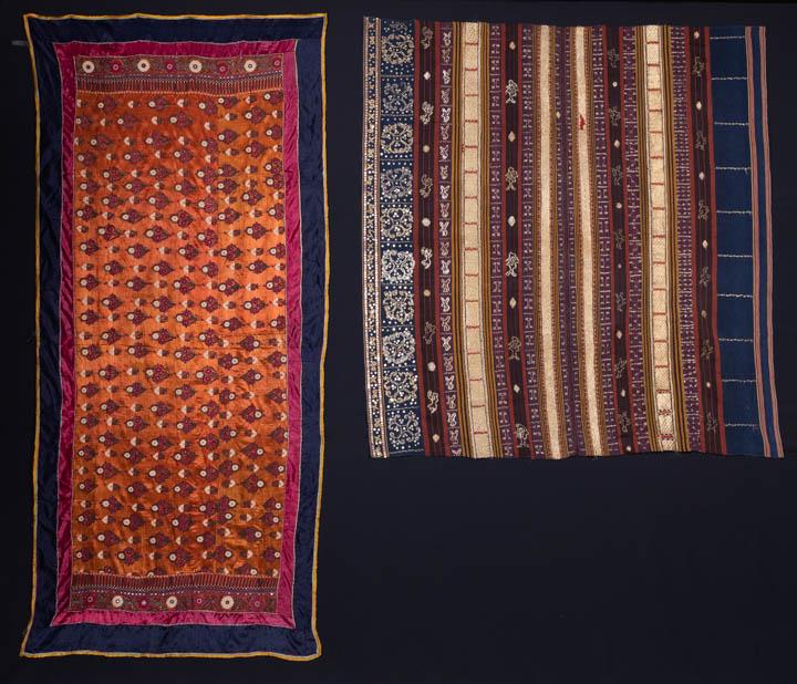 TWO SILK EMBROIDERED PANELS, INDONESIA & INDIA, EARLY 20TH & EARLY-MID 19TH (1 of 10)