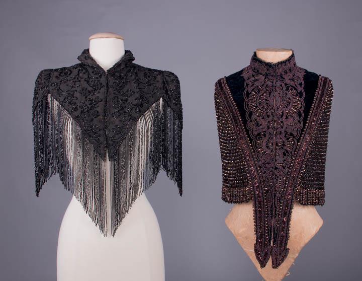 TWO EXCEPTIONAL BEADED CAPLETS, 1880s (1 of 10)