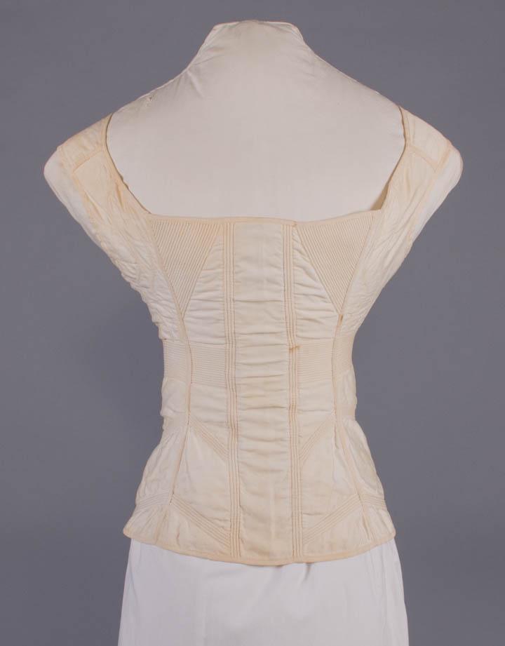 EXCEPTIONAL CORDED CORSET, 1830s (1 of 10)