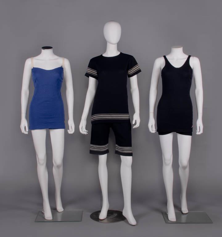 THREE WOOL KNIT BATHING SUITS, AMERICA, 1920-1930s (1 of 10)