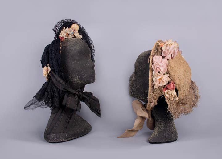 TWO BONNETS, 1850-1860s (1 of 11)