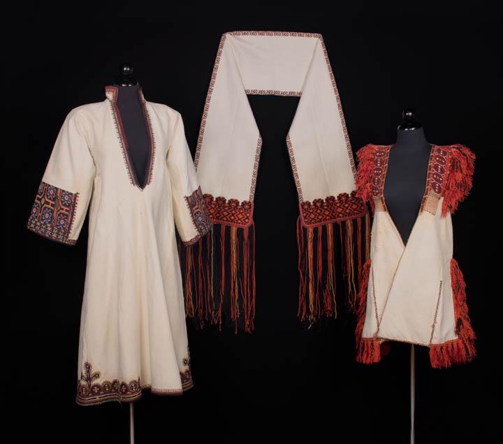 THREE COTTON EMBROIDERED REGIONAL GARMENTS, MID 20TH C (1 of 10)