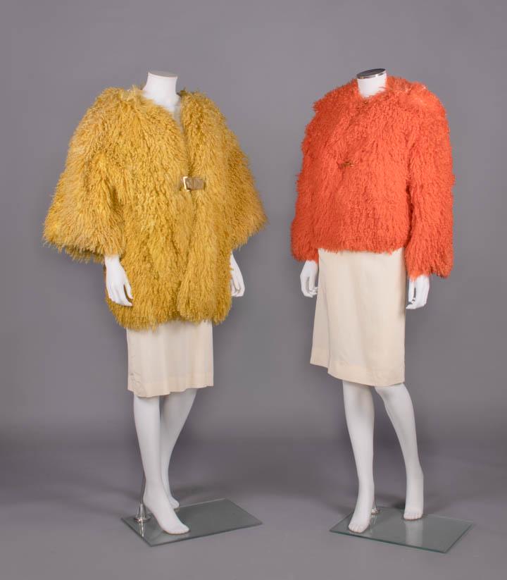 TWO BONNIE CASHIN DYED SHEEPSKIN COATS, AMERICA, 1960s (1 of 9)