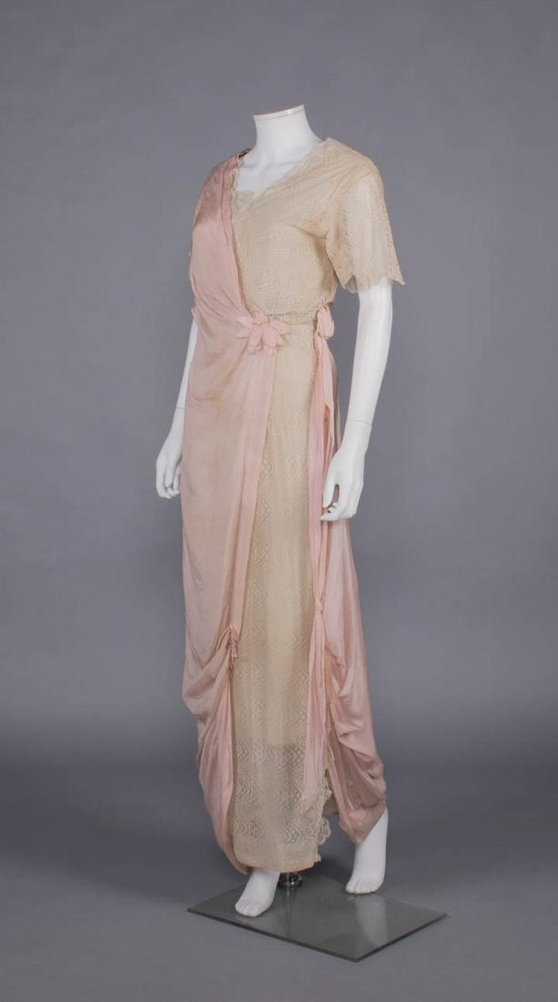 CREPE DE CHINE & LACE EVENING DRESS, c. 1912 (1 of 10)