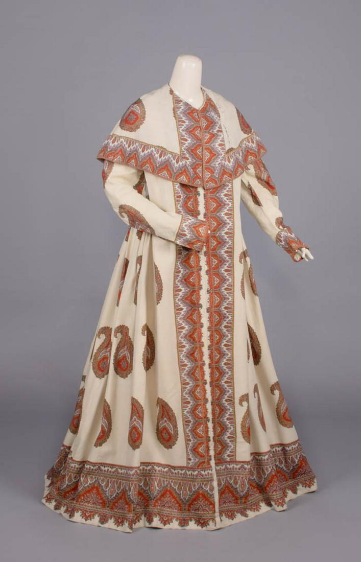 KASHMIR SHAWL INSPIRED WOOL WRAPPER & PELERINE, 1850s (1 of 11)