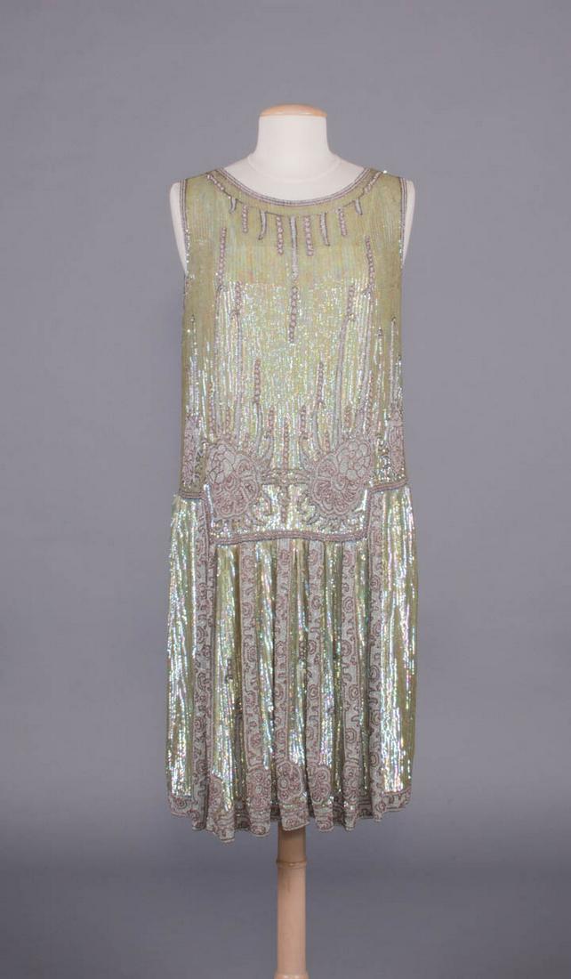 SEQUIN & BEAD ENCRUSTED PARTY DRESS, c. 1926 (1 of 9)