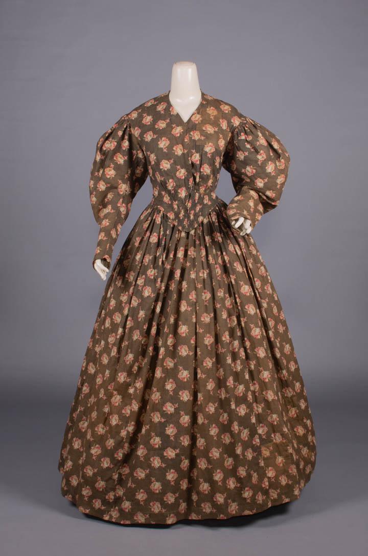 DOMESTIC WORK DRESS, EARLY-MID 1840s (1 of 10)