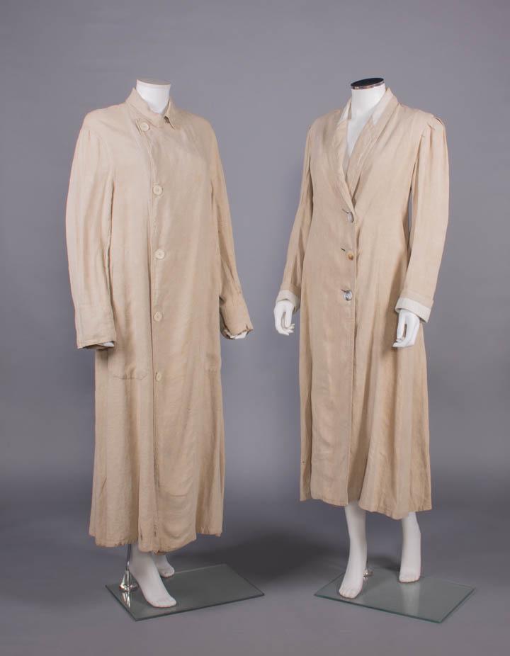 TWO LINEN MOTORING DUSTERS, 1910s (1 of 10)