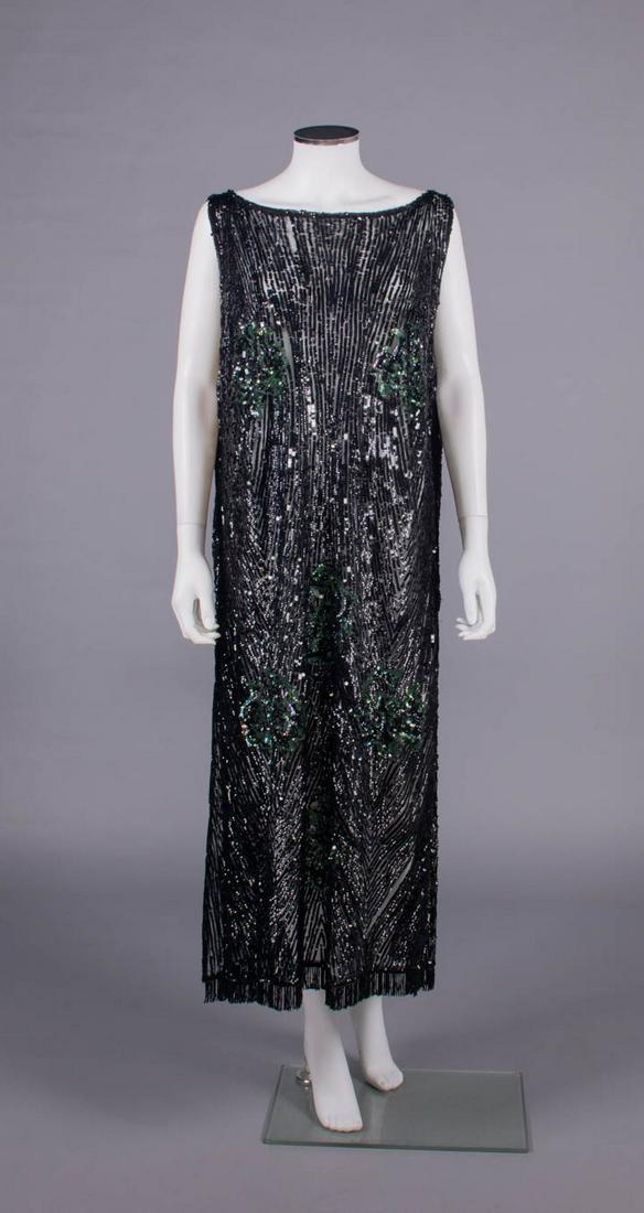 TABARD STYLE SEQUIN ENCRUSTED EVENING DRESS, 1920s (1 of 9)