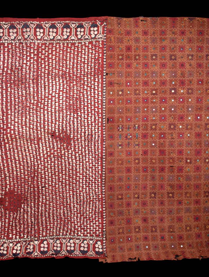 ONE EXCEPTIONAL ODHANA ABOCHANI & ONE PANEL, INDIA, 1800-1850s (1 of 11)