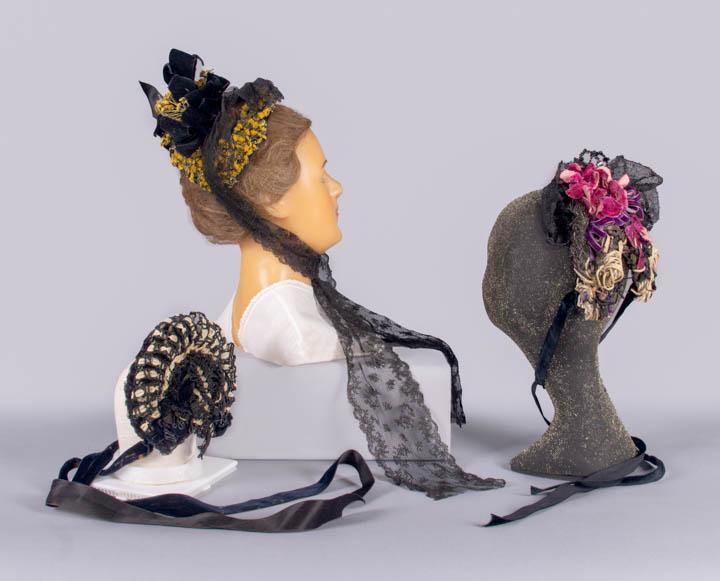 THREE LADIES BONNETS, 1880s (1 of 10)